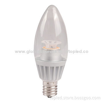 LED candle bulb, 2700K CRI80 AC 220-240V 360deg